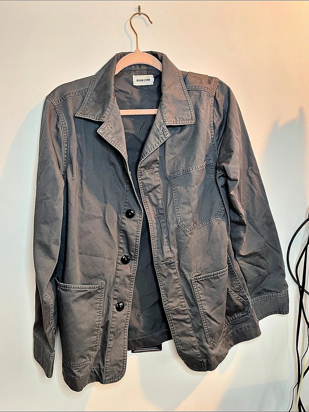 Taylor Stitch The Ojai Jacket Men's Cotton Jacket Gray Size 38